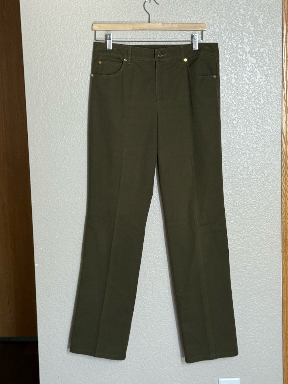 Escada Olive Green Trouser Jean Pant 38